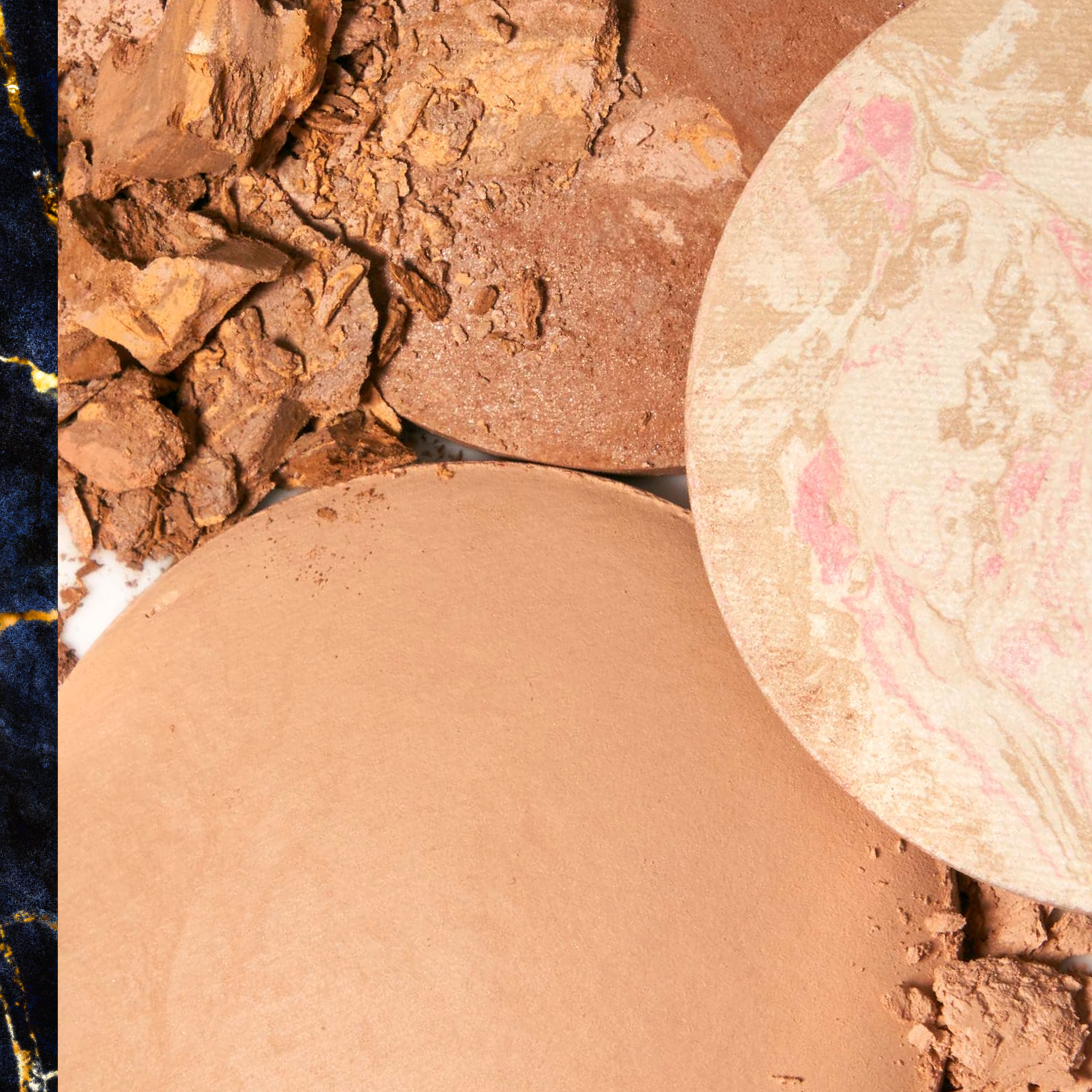 Close up of the texture of the baked and balanced makeup