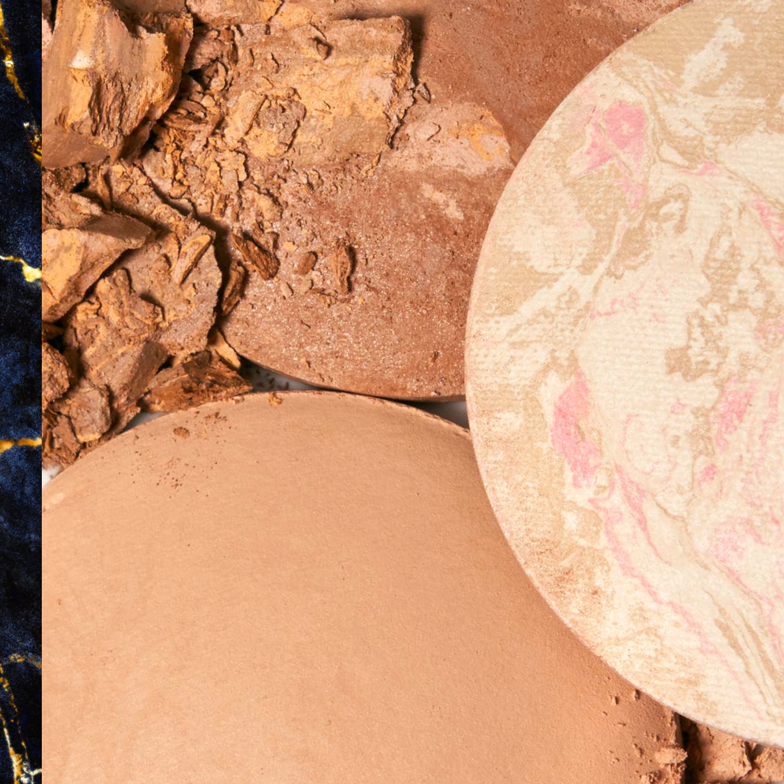 Close up of the texture of the baked and balanced makeup