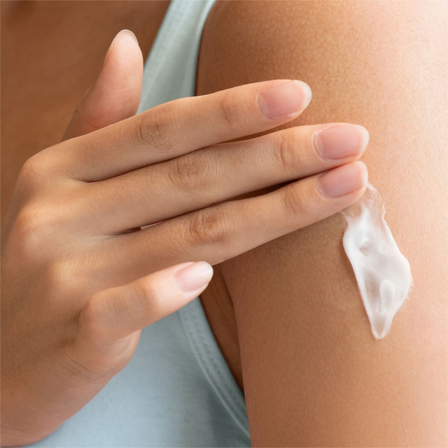 Unscented Body Butter Moisture Cream texture on model