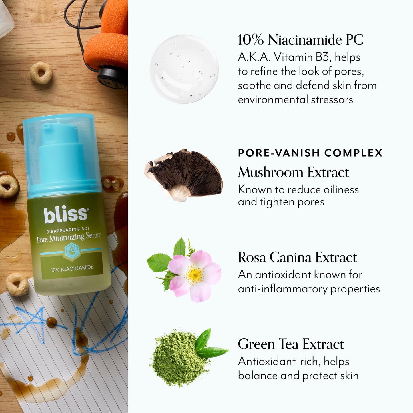 Disappearing Act Serum - key ingredients
