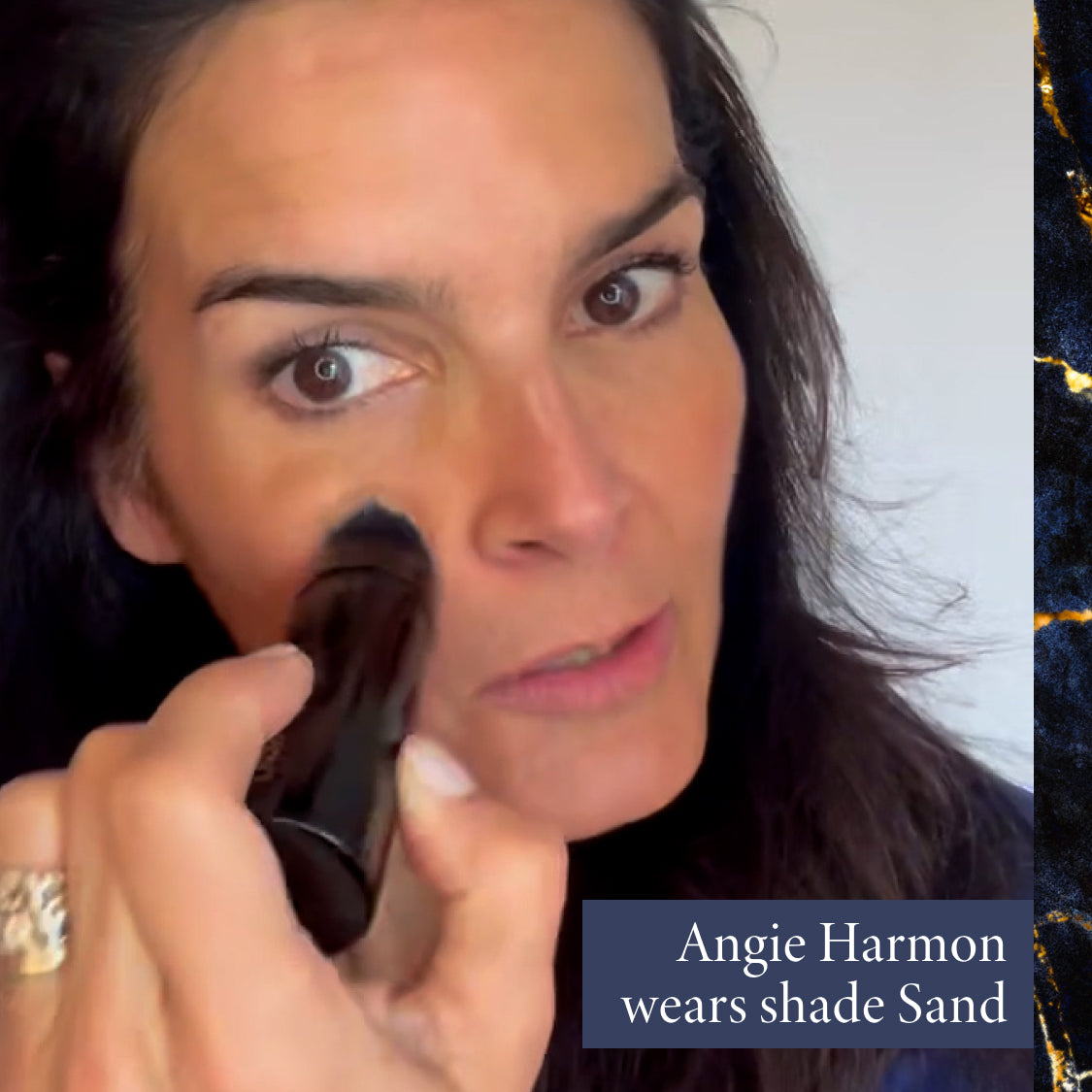 Angie Harmon wears shade Sand
