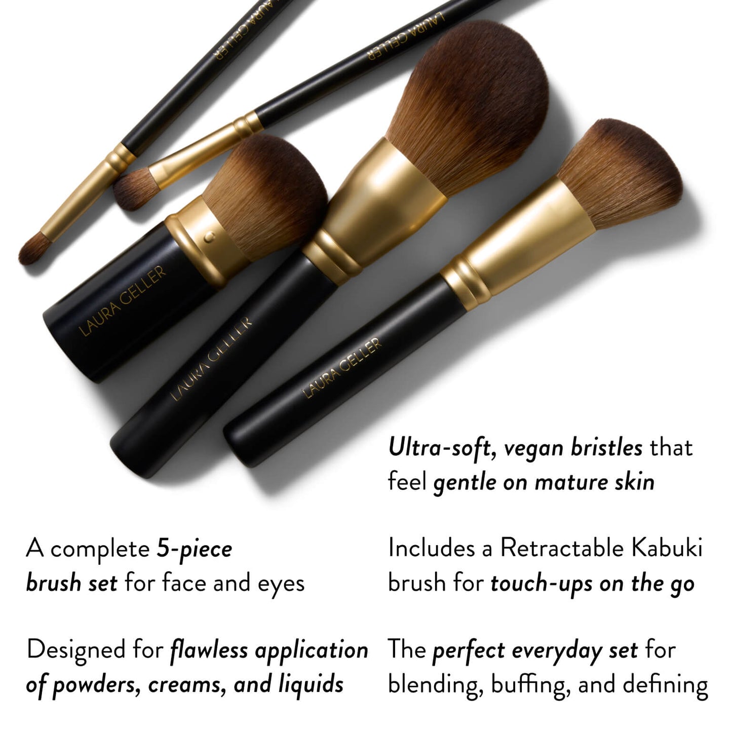 5PC Full Face Brush Set benefits