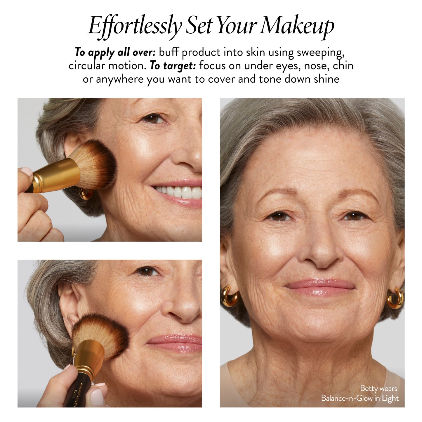 Full Face Powder Brush how to apply model