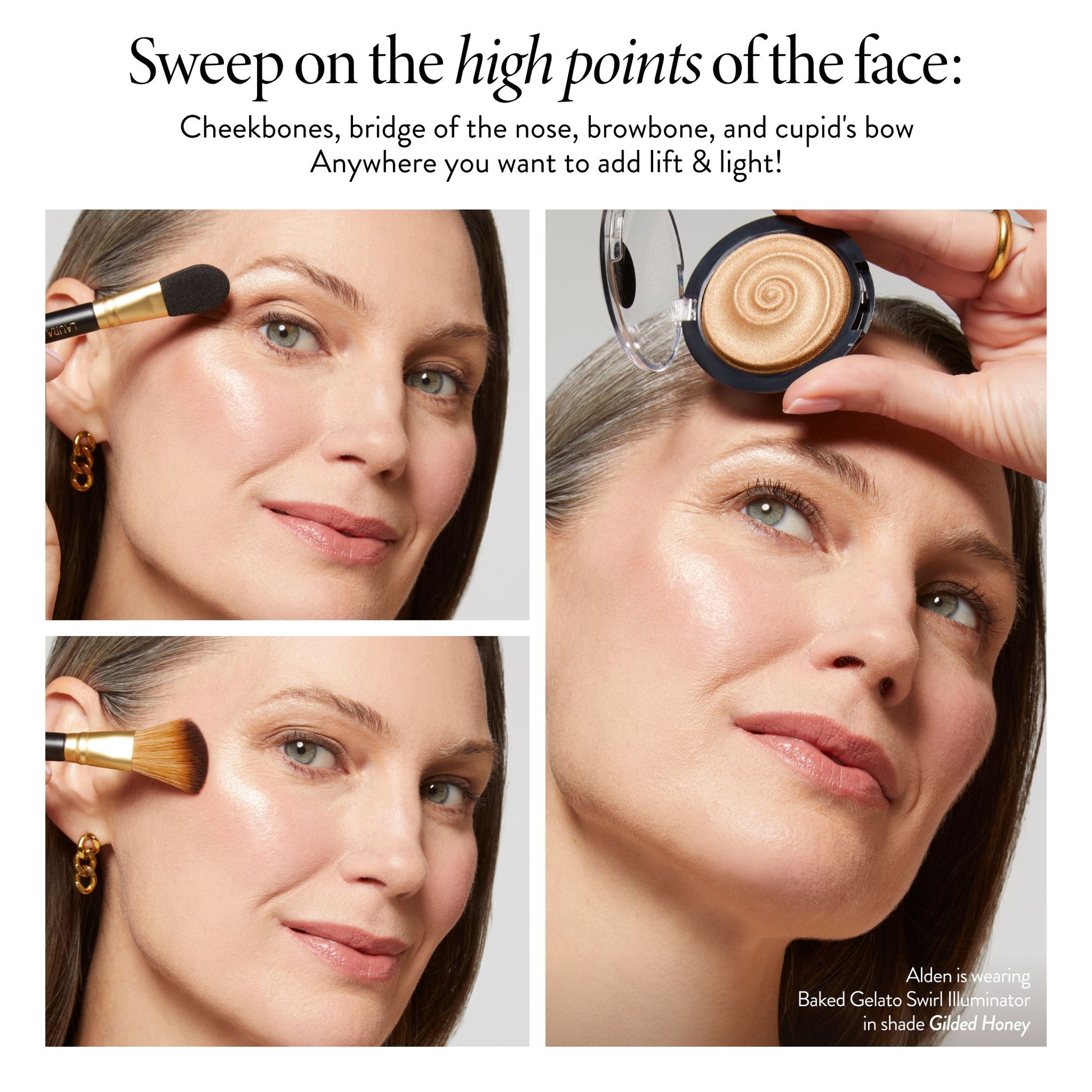 Baked Gelato Swirl Illuminator Gilded Honey - how to apply