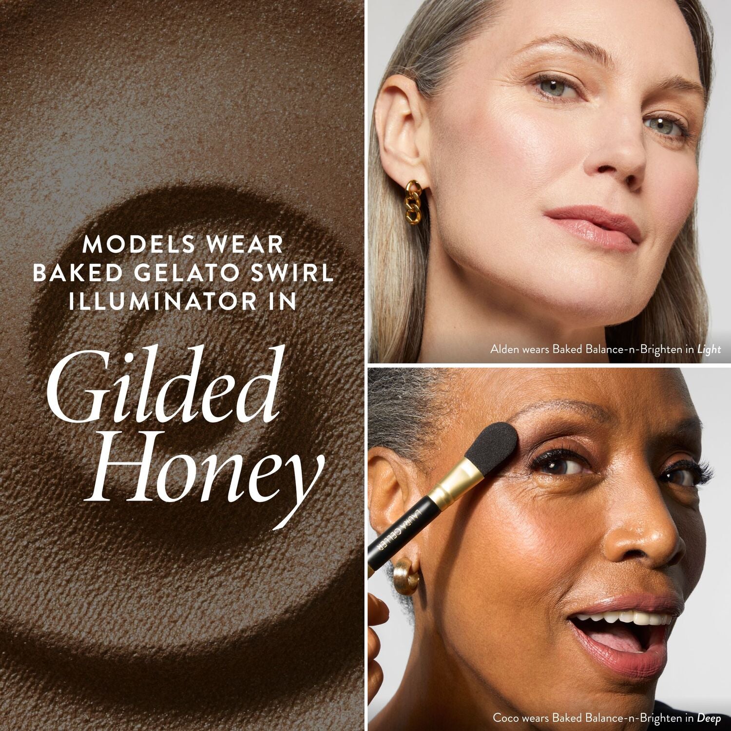 Baked Gelato Swirl Illuminator Gilded Honey - Model Light and Deep