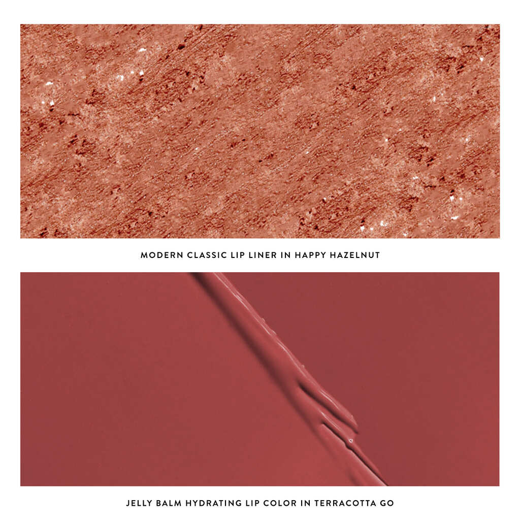 Love Your Lips Duo Group Texture in terracotta go & happy hazelnut