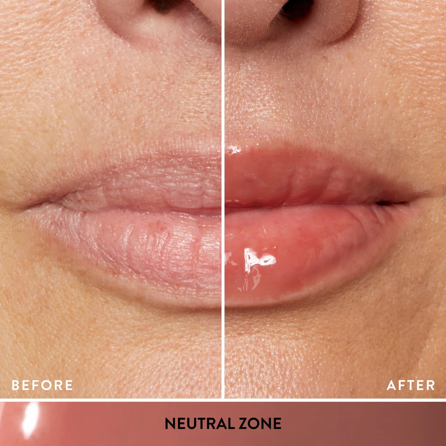 Fine Shine Glossy Lip Oil Model B&A in neutral zone