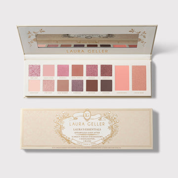 Laura's Essentials Effortless Ever After 12 Multi-Finish Eyeshadows, 1 Highlighter, 1 Blush soldier