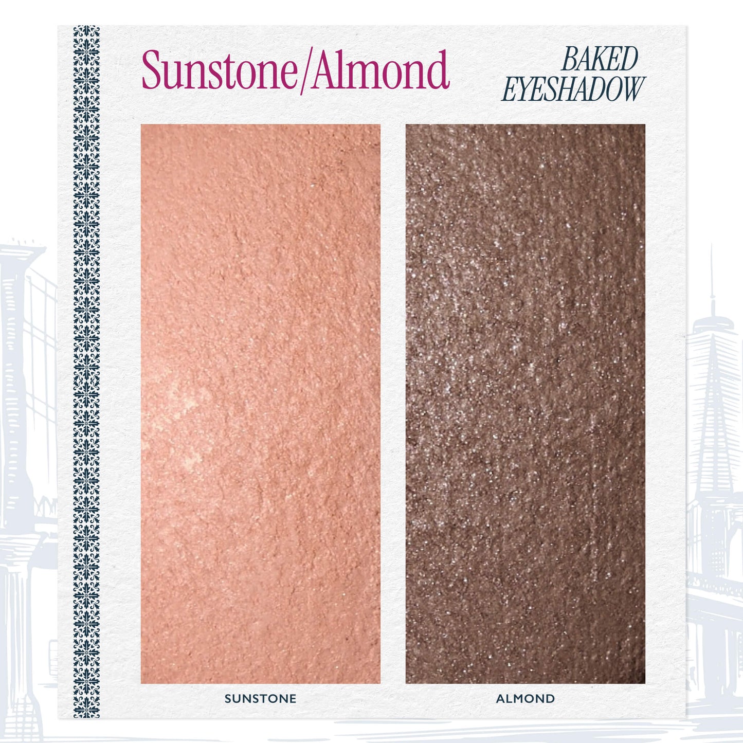 Baked Eyeshadow, Sunstone/Almond - texture
