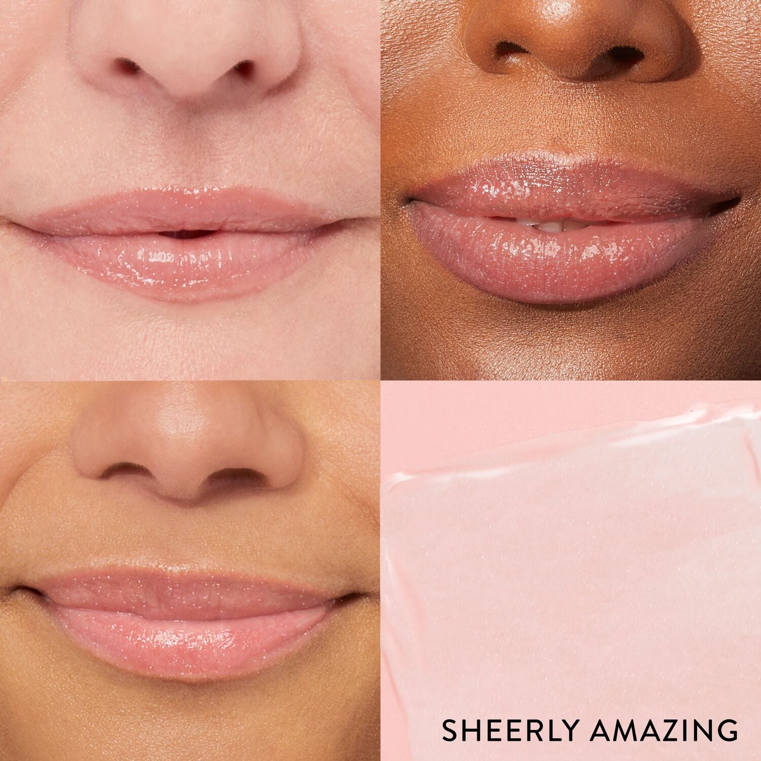 Jelly Balm Hydrating Lip Color Model Grid in sheerly amazing