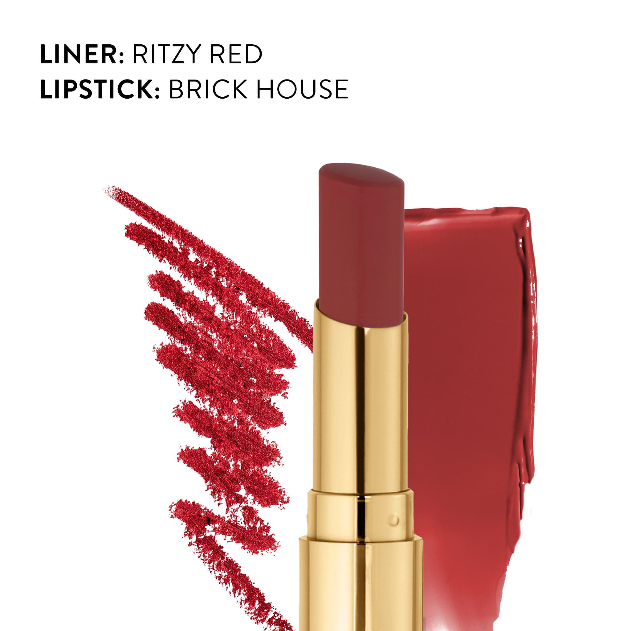 Jelly Balm Hydrating Lip Color pairs well with modern classic liner in brick house