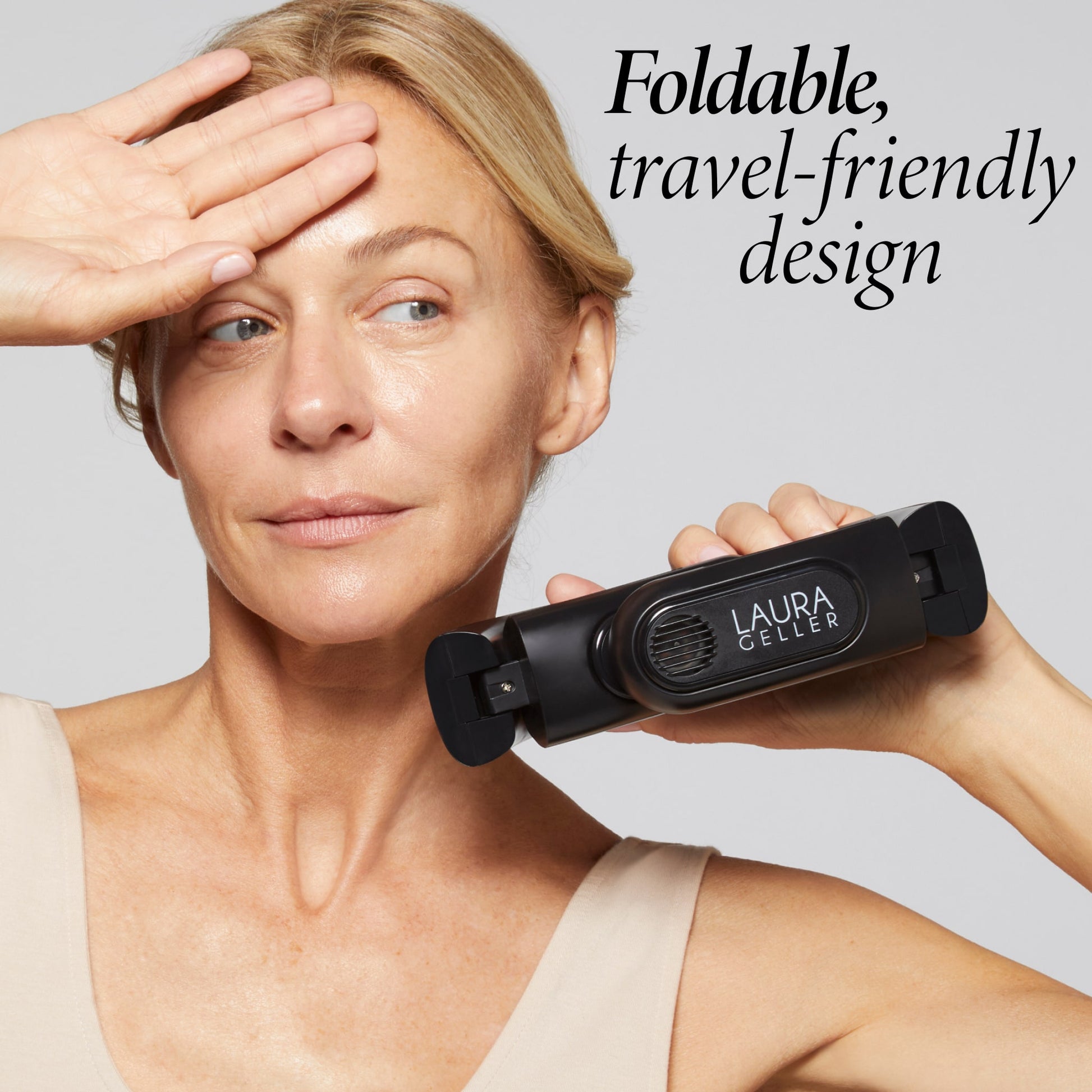 FlashProof Cooling Neck Fan foldable callout