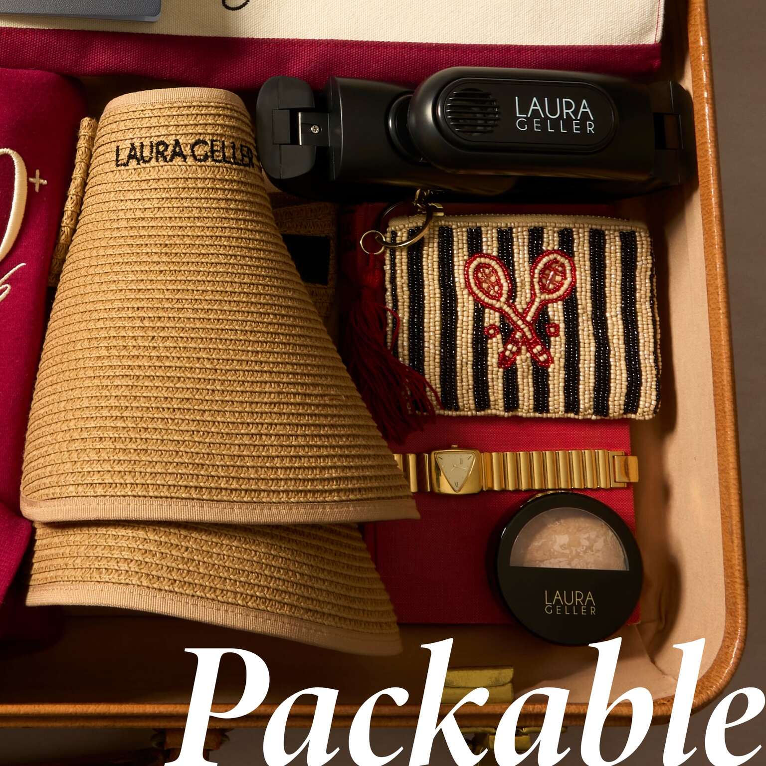 Laura Geller Sun Visor Hat is packable