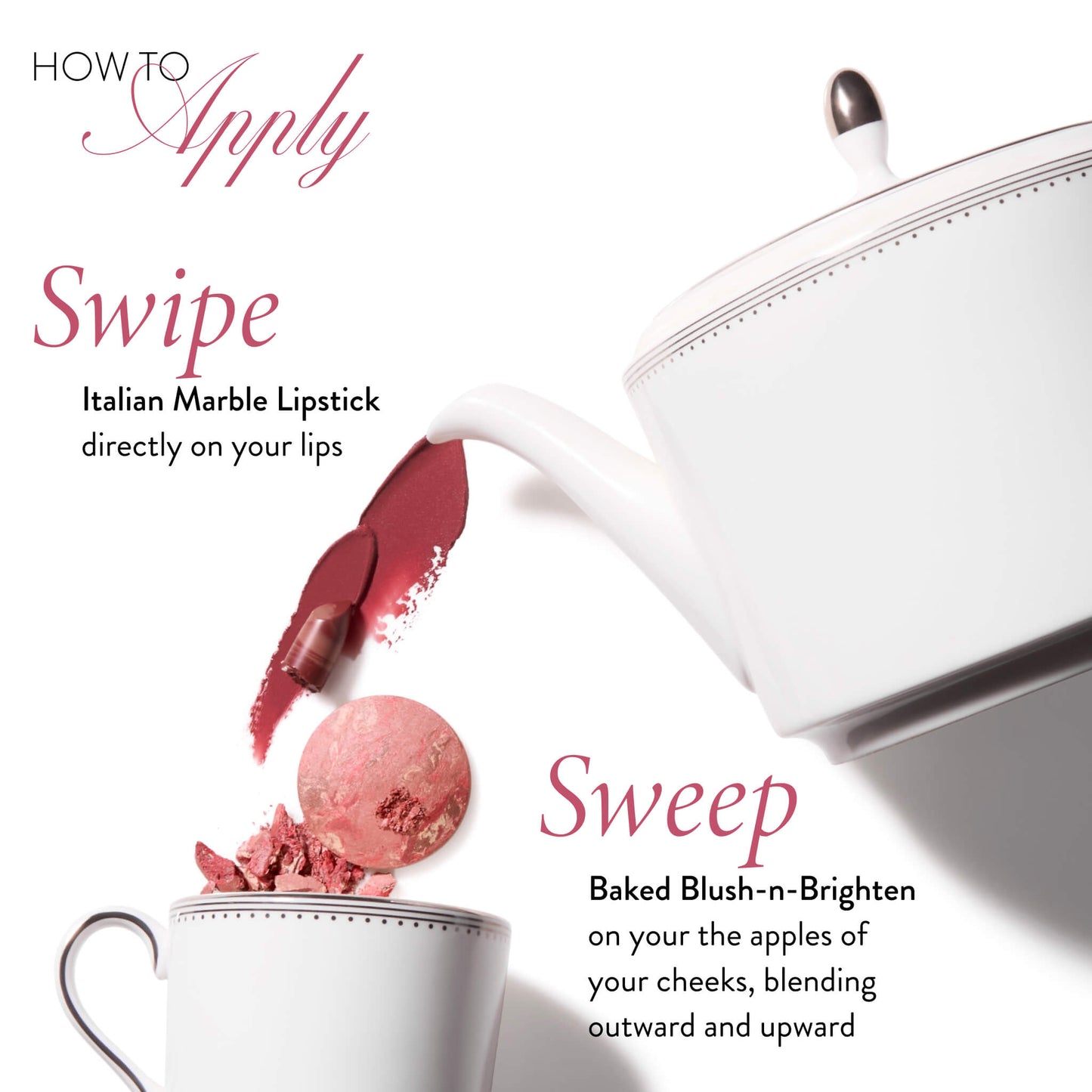It's a Pink Thing Marbleized Makeup Collection how to apply