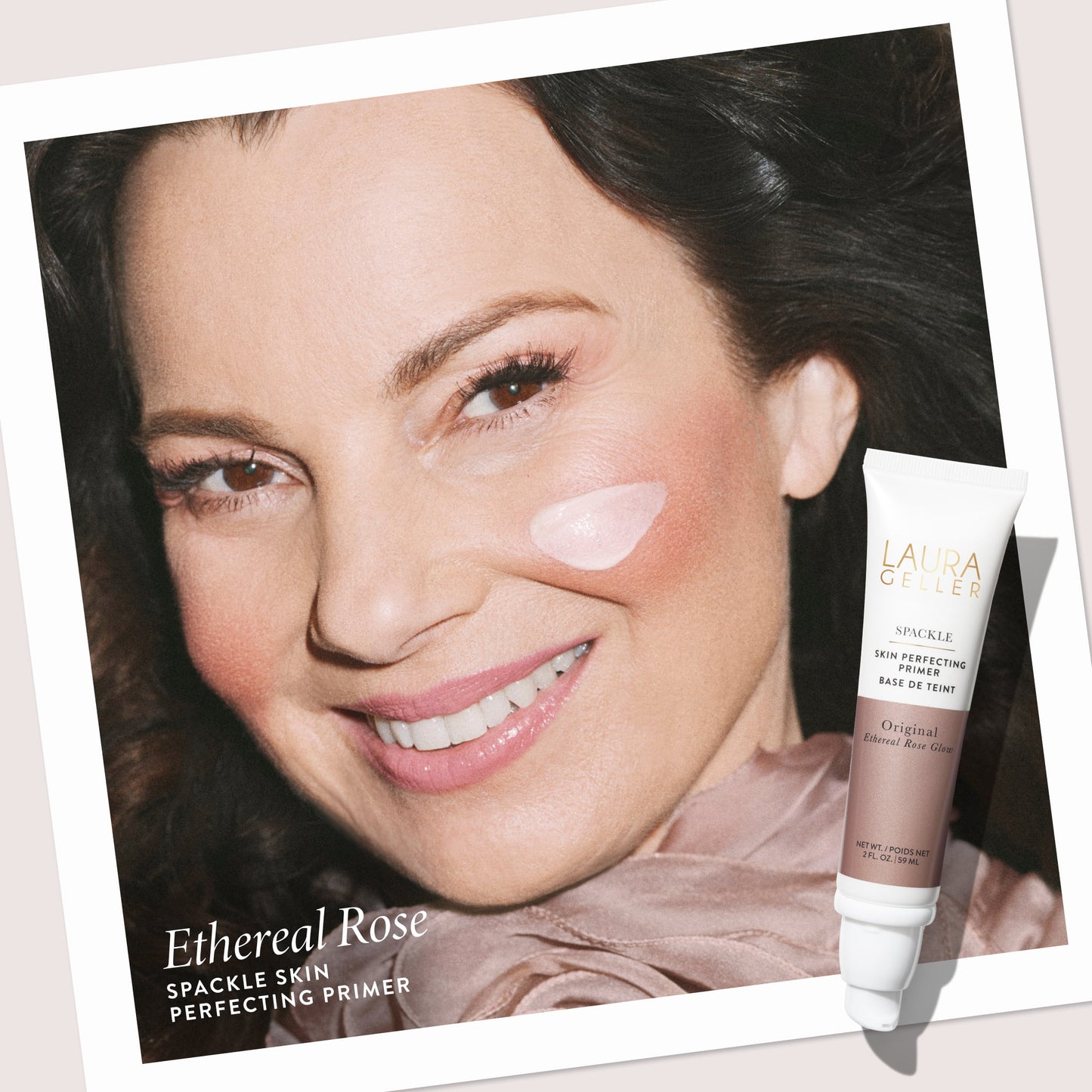 Fran Spackle Campaign application in ethereal rose