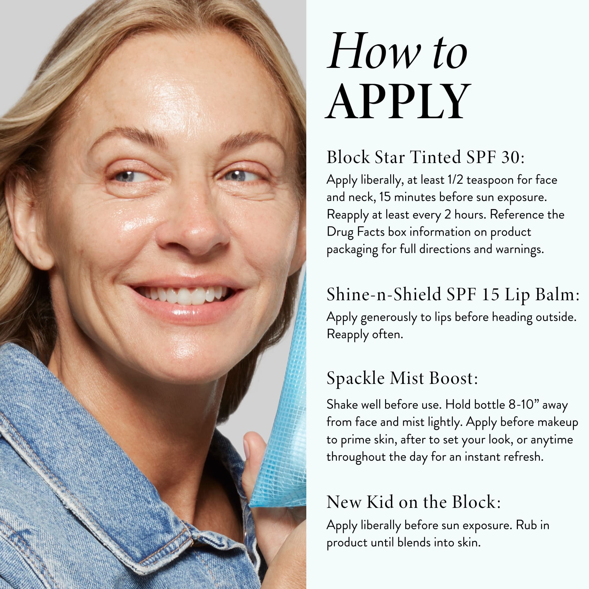 Laura Geller x Bliss Beach Day SPF Kit how to apply