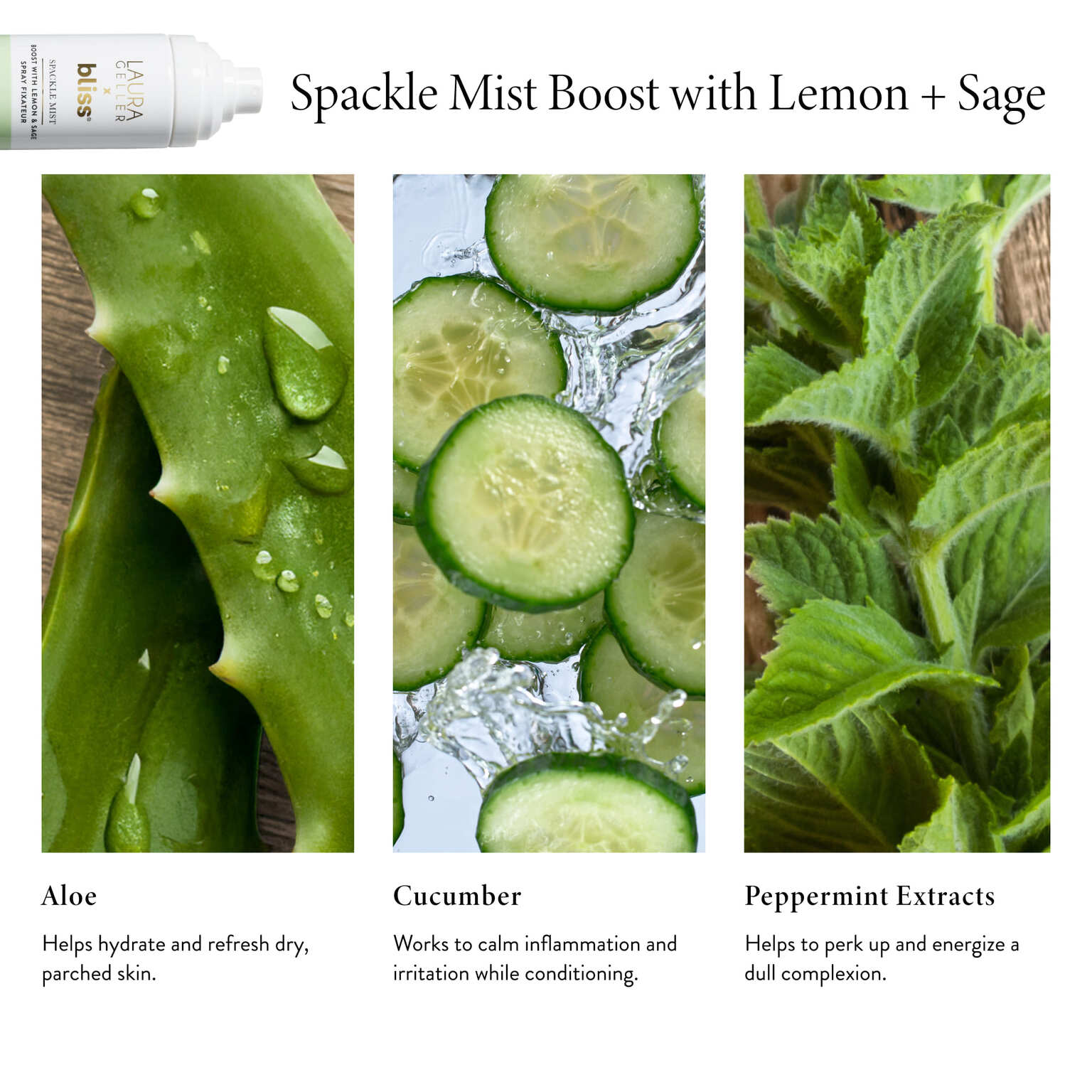 Laura Geller x Bliss Beach Day SPF Kit spackle mist key ingredients