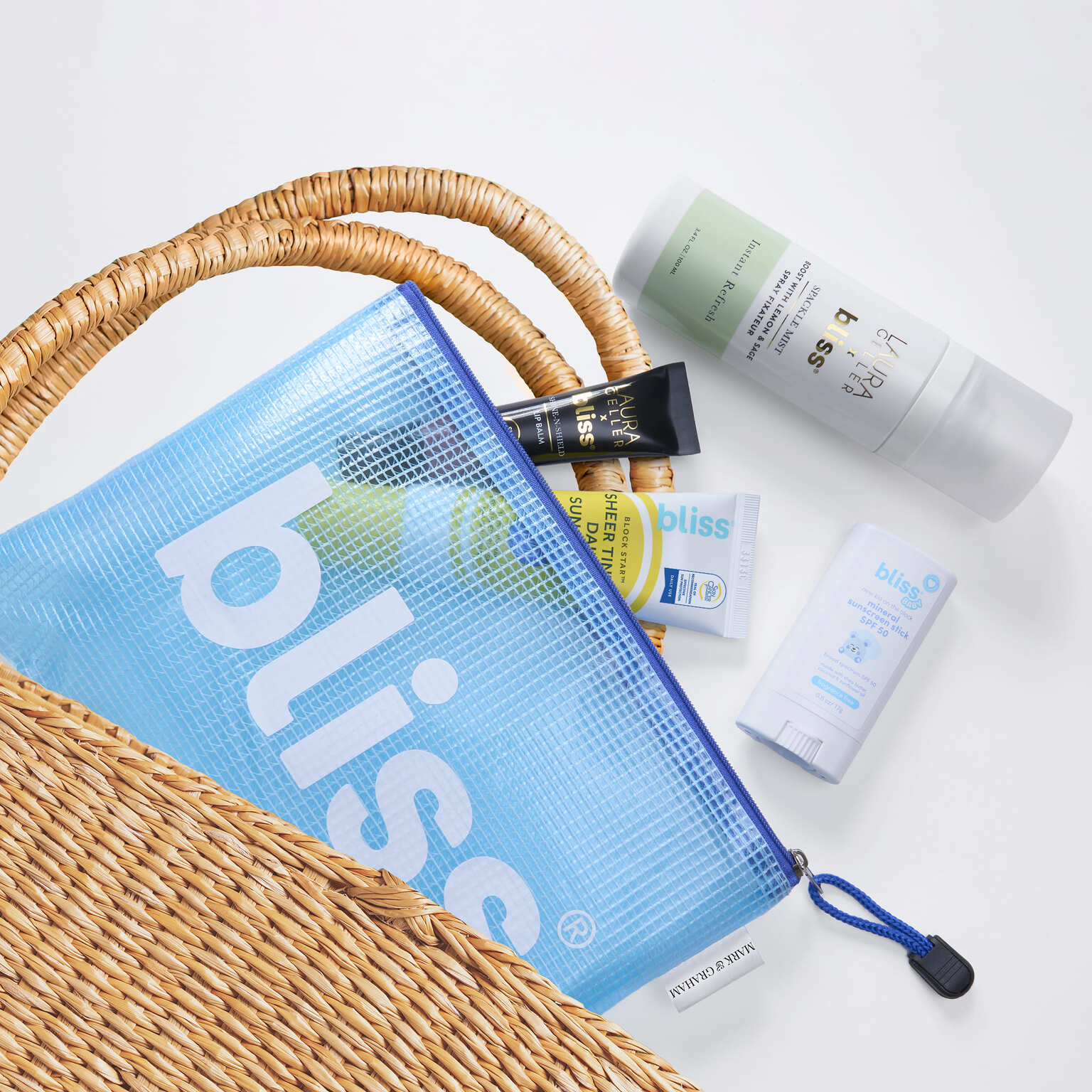 Laura Geller x Bliss Beach Day SPF Kit lifestyle