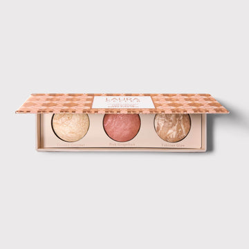 Geller's Greatest Lift-n-Glow Baked Face Trio soldier