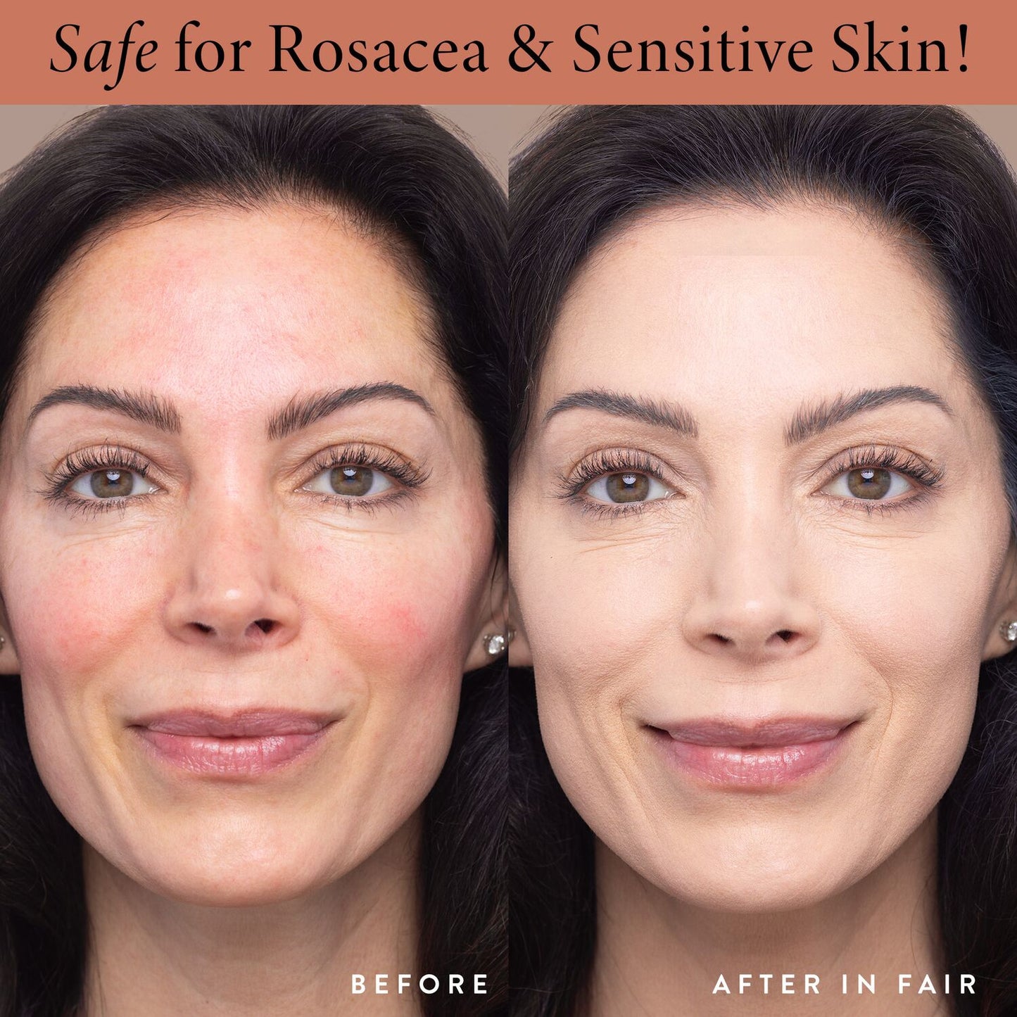 Double Take Liquid Foundation Model B&A in Fair Safe for Rosacea