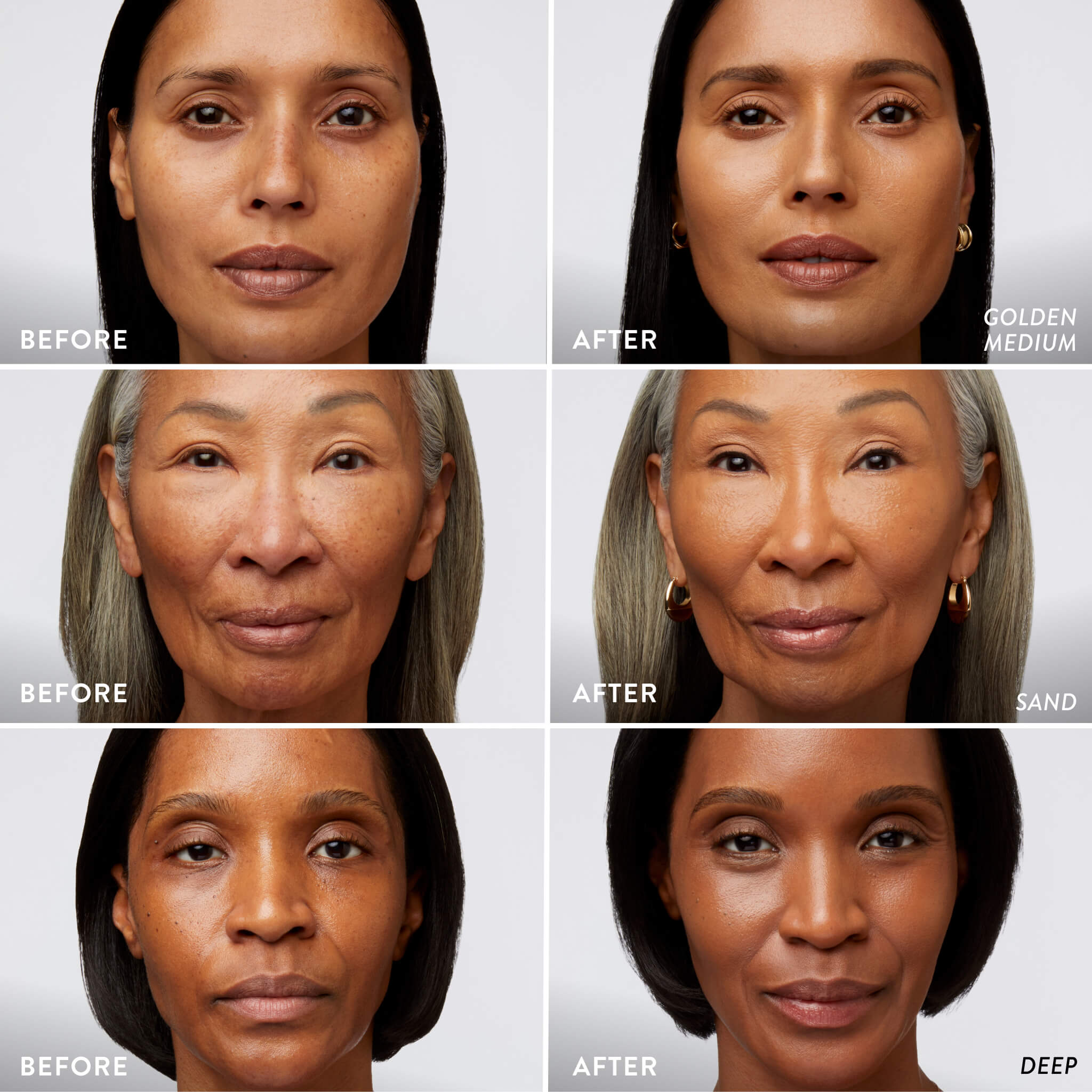
Better Than ‘Block Skincare-Infused Serum Foundation with Broad Spectrum SPF 50+ model grid golden medium - deep