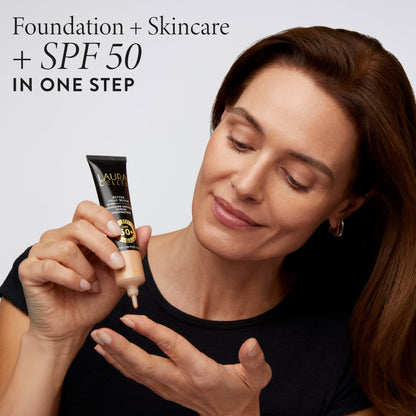 Better Than ‘Block Skincare-Infused Serum Foundation with Broad Spectrum SPF 50+ application