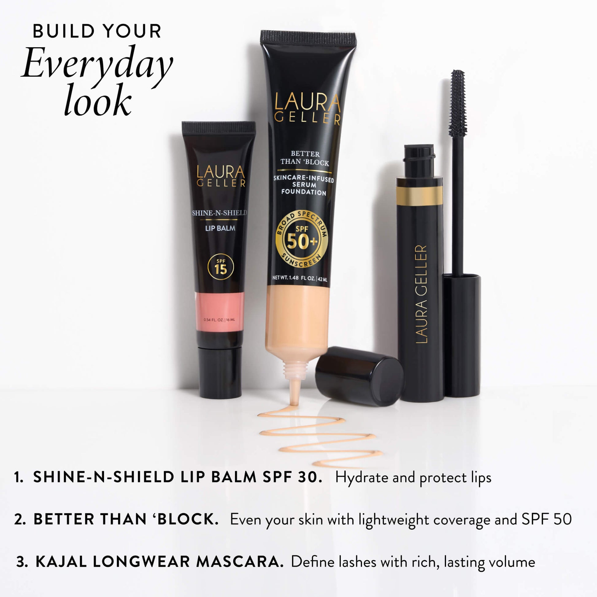 Better Than ‘Block Skincare-Infused Serum Foundation with Broad Spectrum SPF 50+ routine