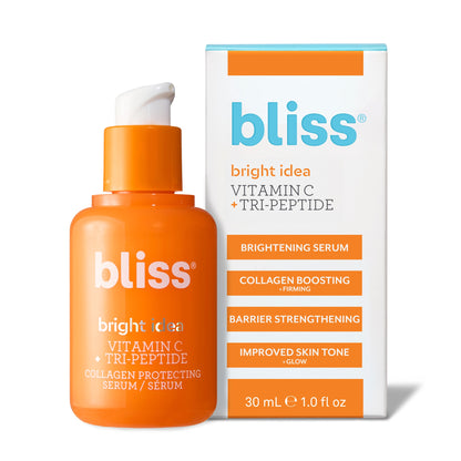 Bright Idea Brightening Vitamin C Serum soldier with benefits on box