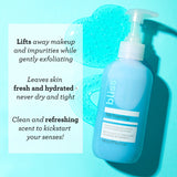 Bliss x LG Fab Foaming Exfoliating Cleanser key benefits include lifting away makeup and impurities while gently exfoliating. This cleanser leaves skin fresh and hydrated, never dry and tight.