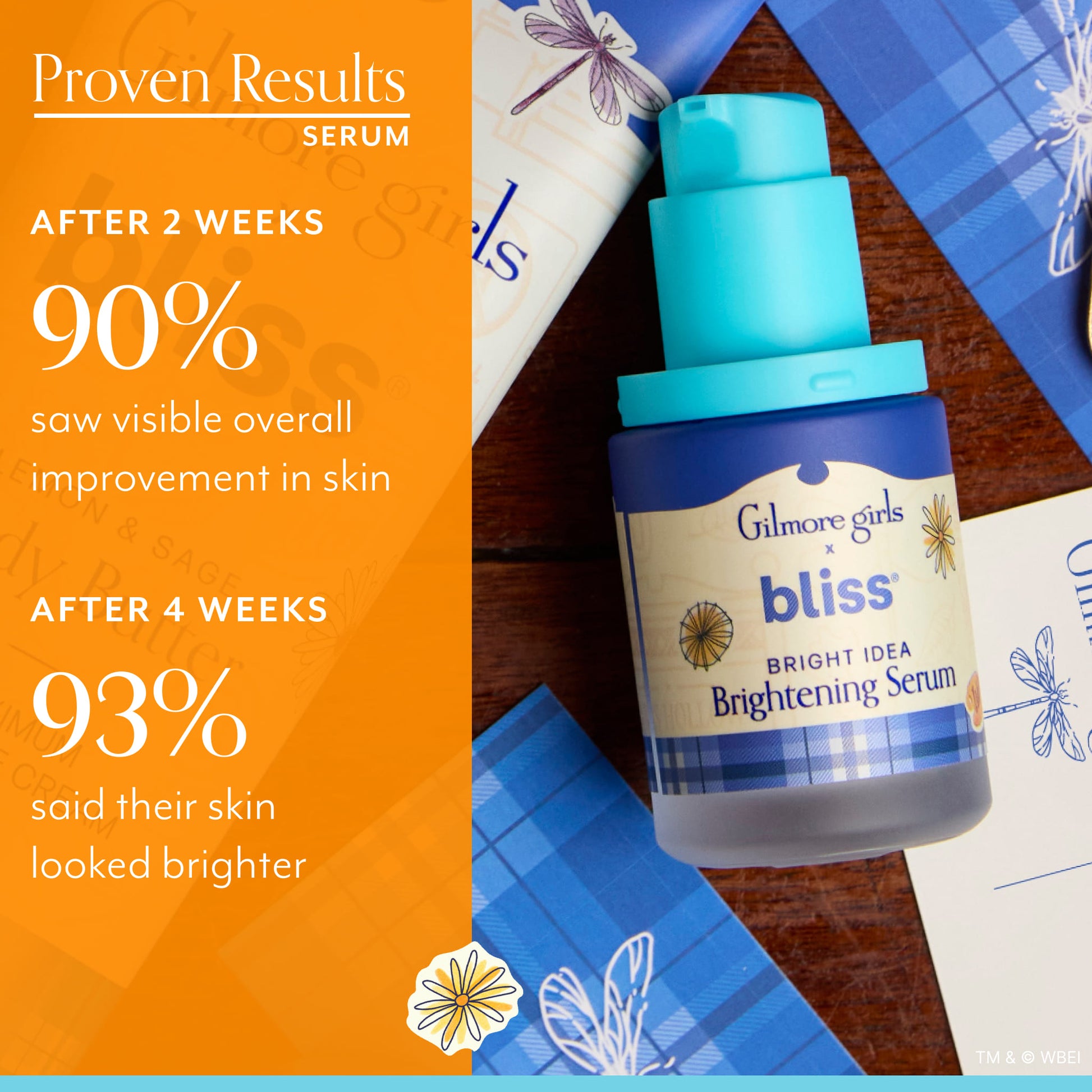 Bliss x Gilmore Girls Bright Idea Brightening Serum + Moisturizer Duo - Serum Claim