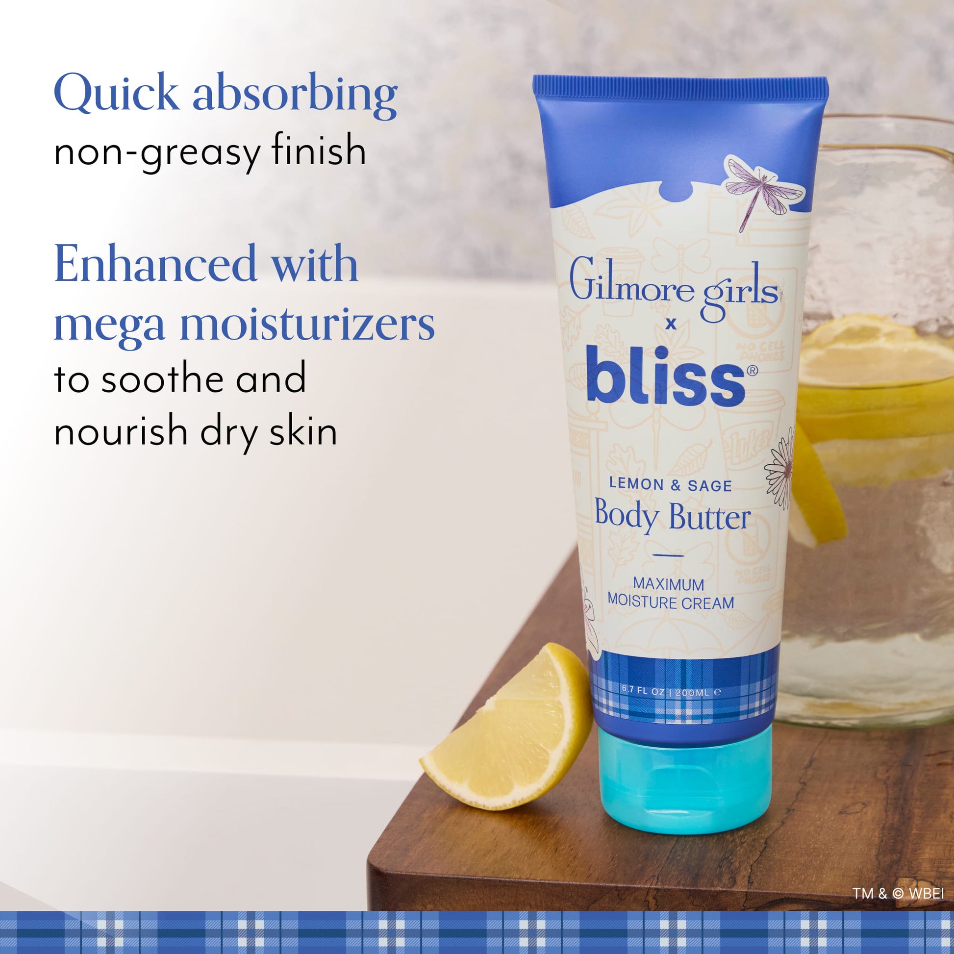 Bliss x Gilmore Girls Lemon & Sage Body Butter Maximum Moisture Cream - Product Benefits