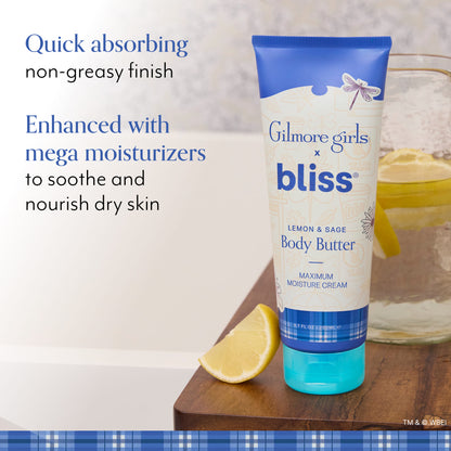 Bliss x Gilmore Girls Lemon & Sage Body Butter Maximum Moisture Cream - Product Benefits