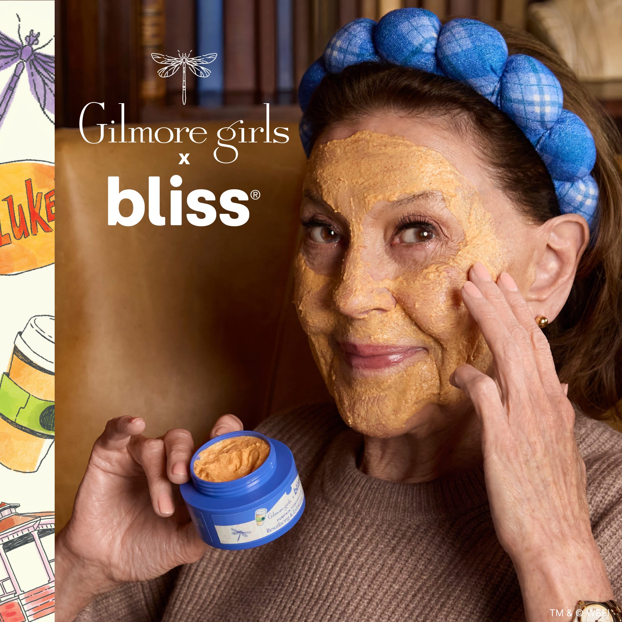 Bliss x Gilmore Girls Pumpkin Powerhouse Resurfacing & Exfoliating Mask + Spa Headband - Lifestyle