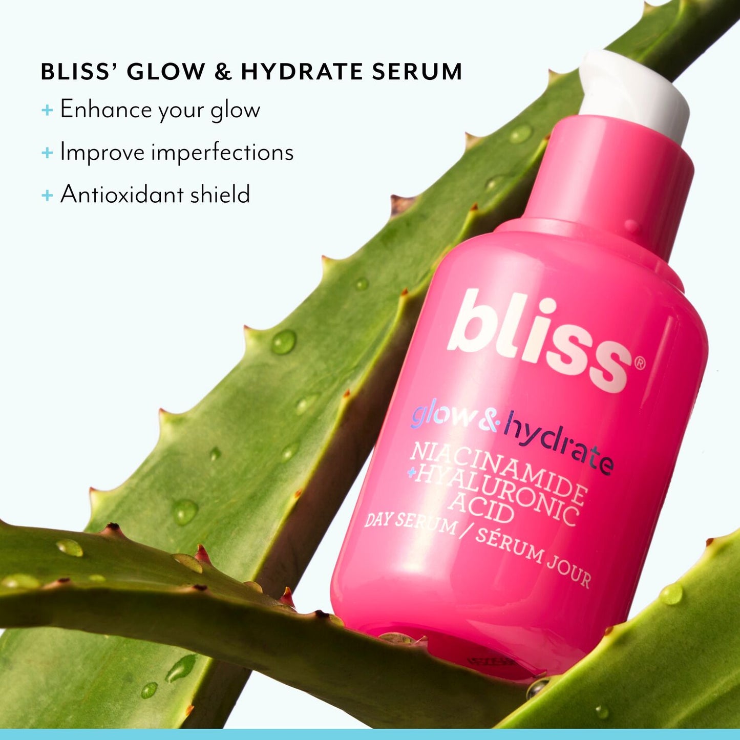 Bliss x LG Glow & Hydrate Serum product benefits