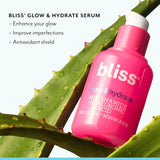 Bliss x LG Glow & Hydrate Nourishing Day Serum enhances your glow and improves imperfections