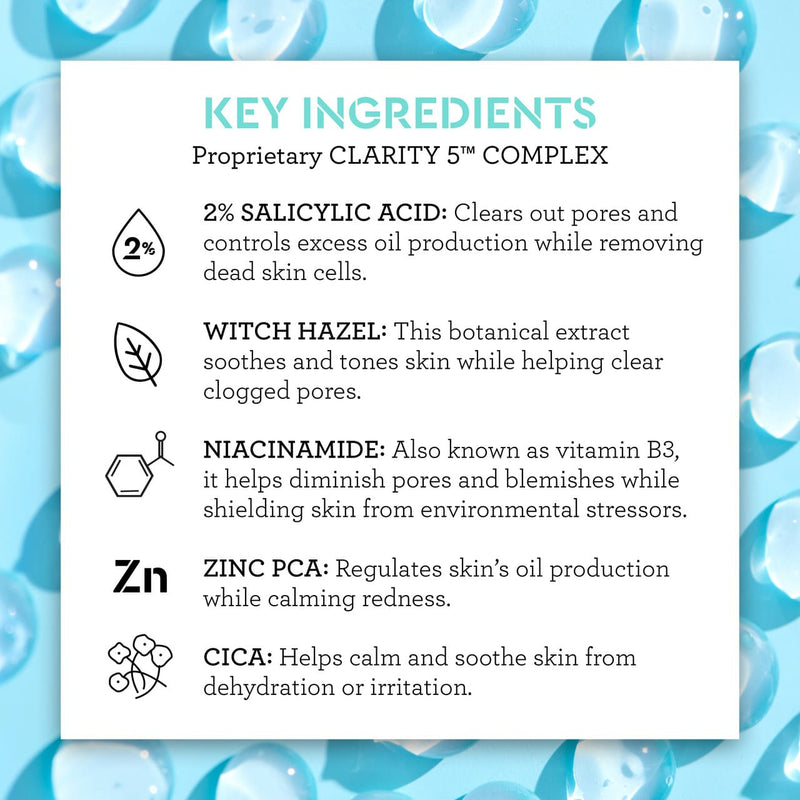 clear genius acne spot treatment ingredient callout 