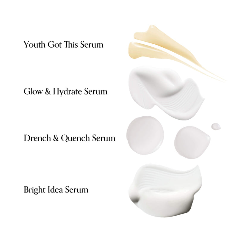 Bliss x LG 4PC Serum Set textures