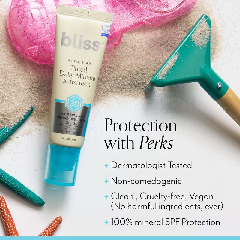Block Star Tinted Daily Mineral Sunscreen SPF 30 claims
