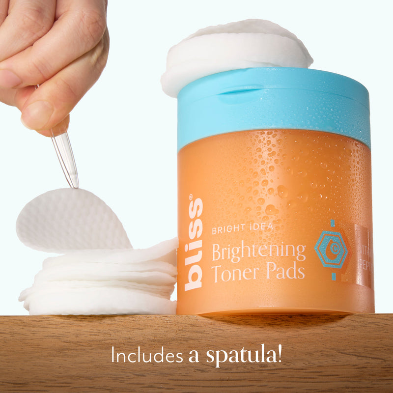 Bright Idea Brightening Toner Pads with Vitamin C includes spatula