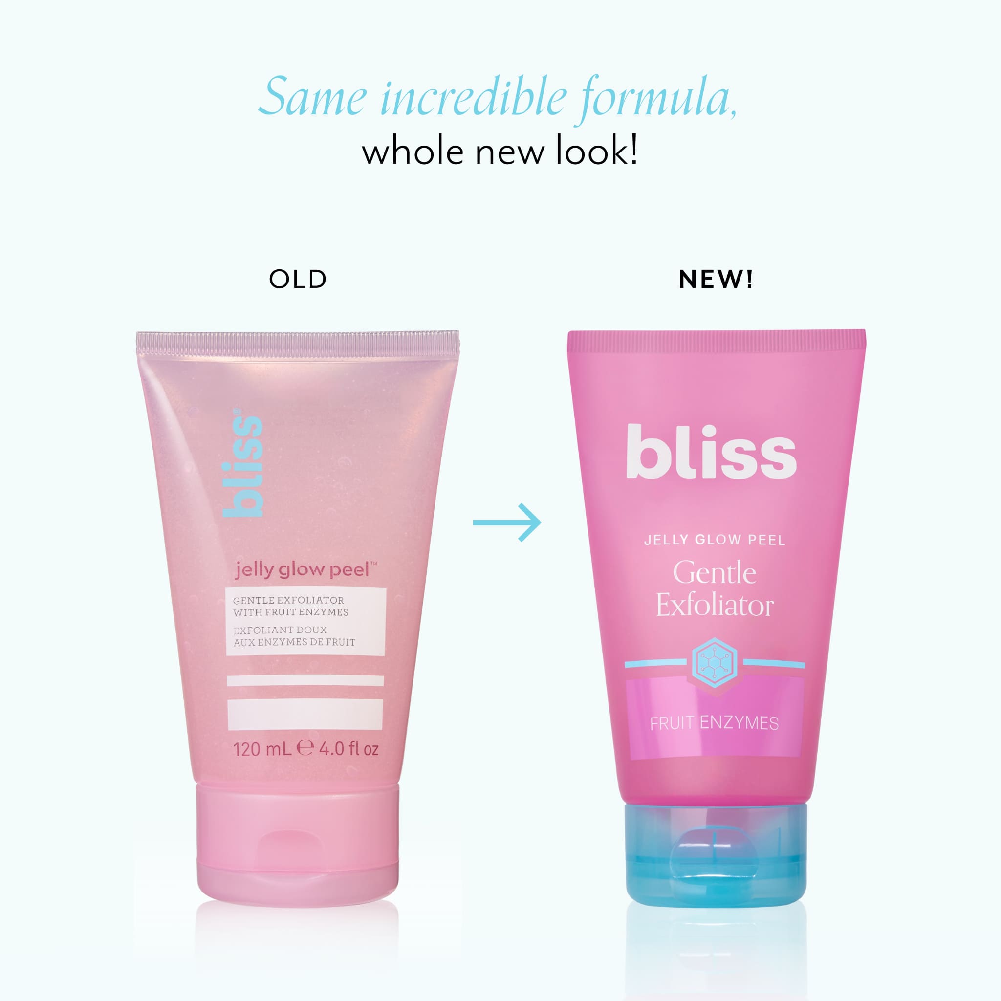 Jelly Glow Peel Gentle Exfoliator new vs old