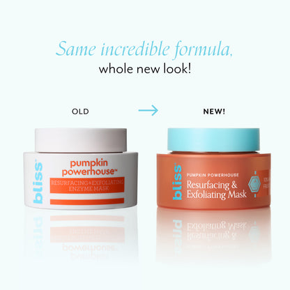 Pumpkin Powerhouse Resurfacing & Exfoliating Mask new vs old 