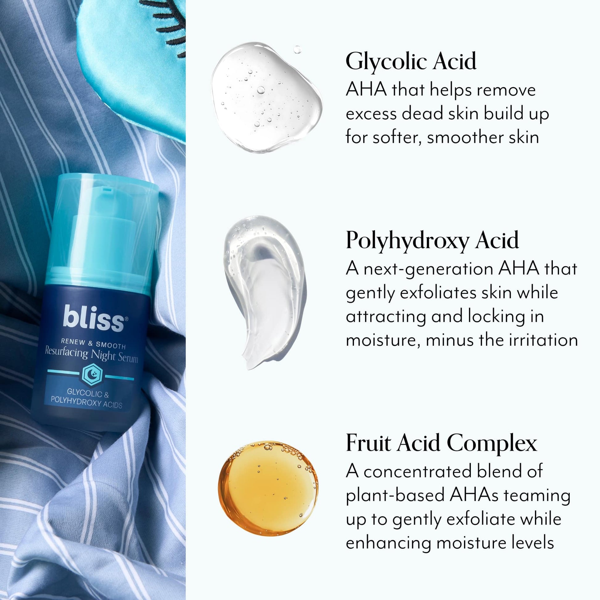 Renew & Smooth Resurfacing Night Serum - key ingredients