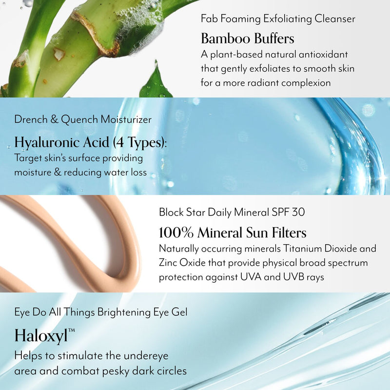Bliss x LG Skin Bliss Starter Kit  key ingredients