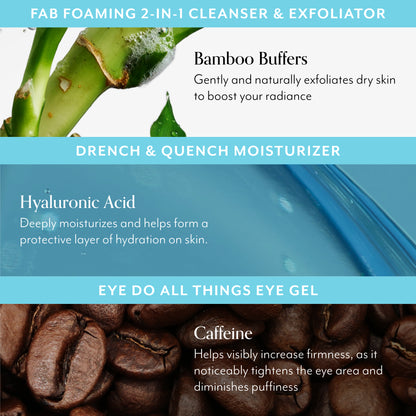 head to toe essentials kit  -skincare  ingredients