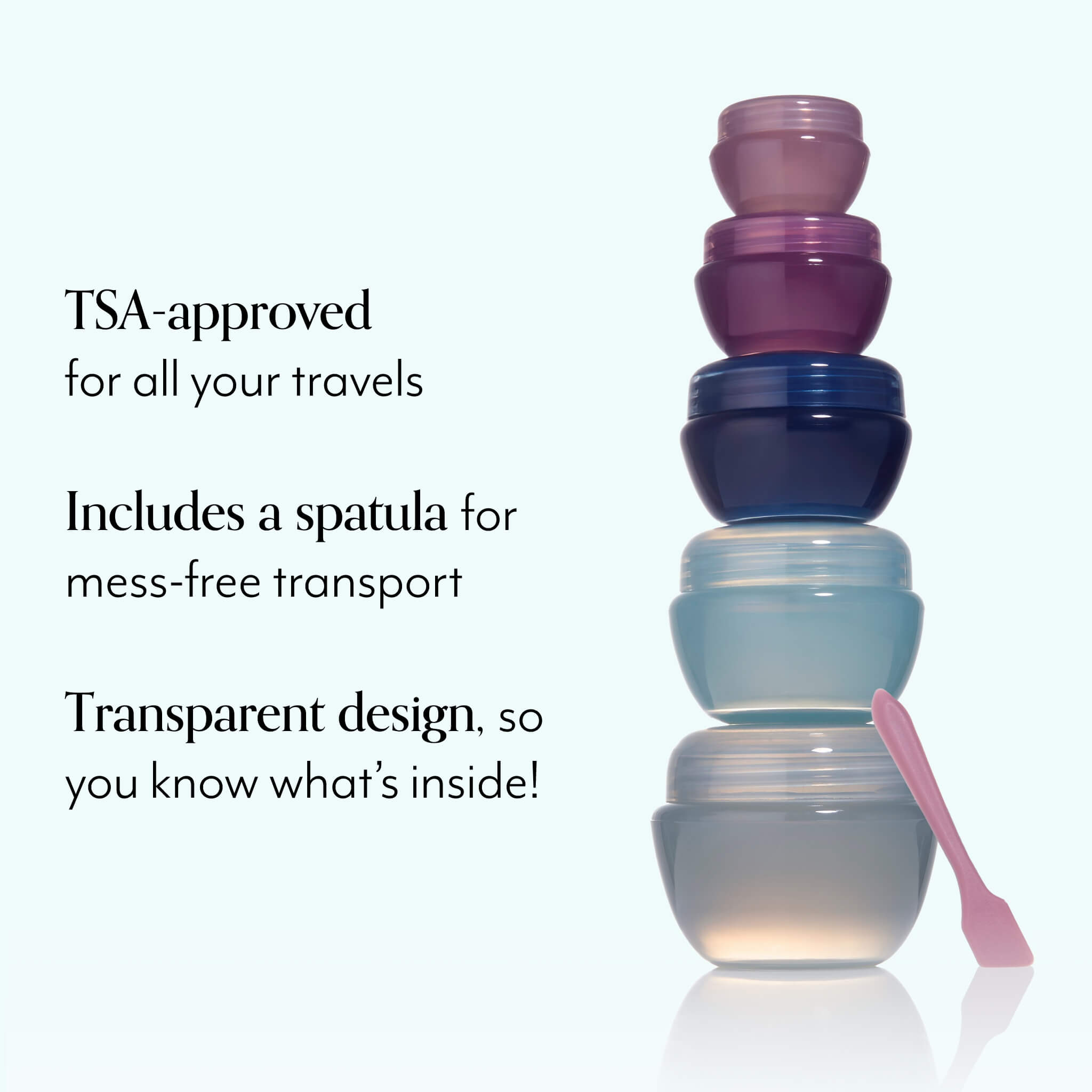 Spa To Go Reusable Travel Jar + Spatula Set Benefits