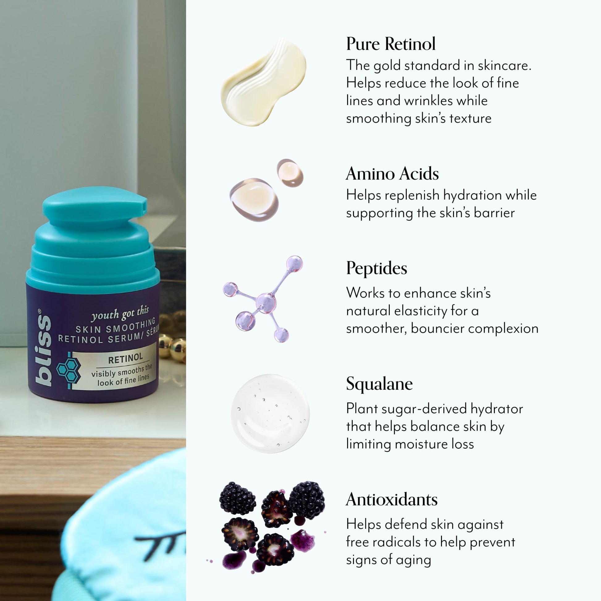 Youth Got This Skin-Smoothing Retinol Serum - ingredients