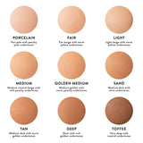 Double Take Baked Full Coverage Foundation texture image in Porcelain, Fair, Light, Medium,Golden Medium, Sand, Tan, Deep, Toffee