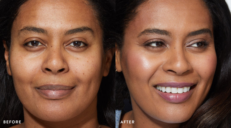 model before and after for best of the best baked face palette