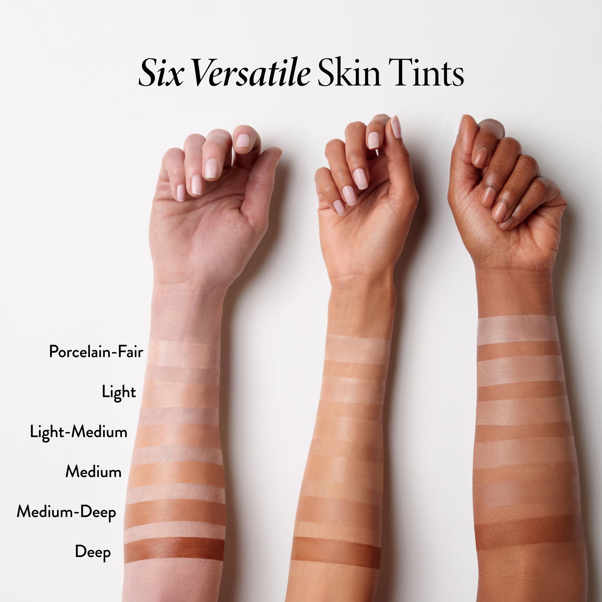 Quench-n-Tint Lightweight Tinted Moisturizer Arm Swatches