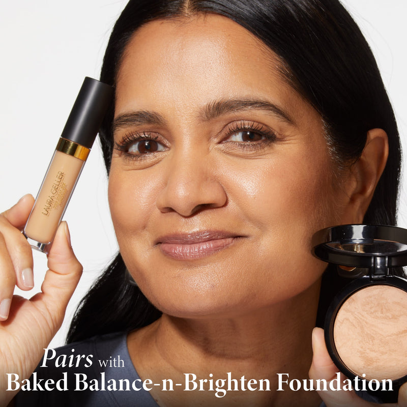 The Ideal Fix Concealer pairs with on model 